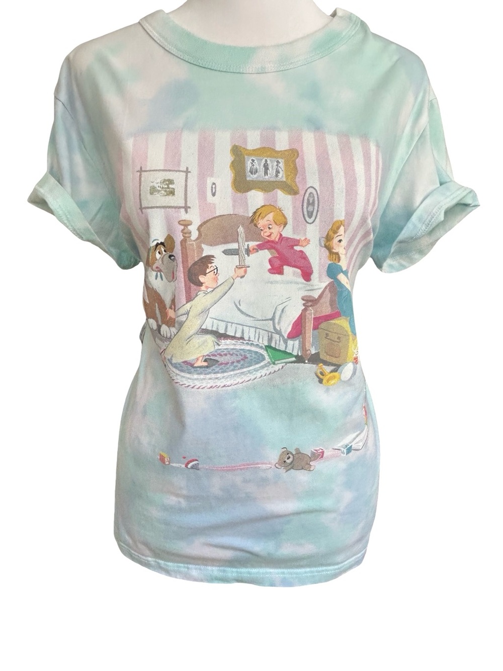 Disney Parks Peter Pan Wendy, John & Michael Darling Tie-dye T-shirt For Women M